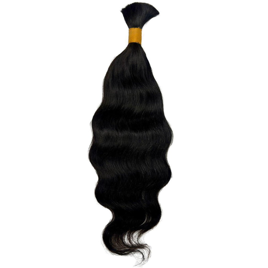 Raw Indian Wavy Bulk Human Hair Extensions